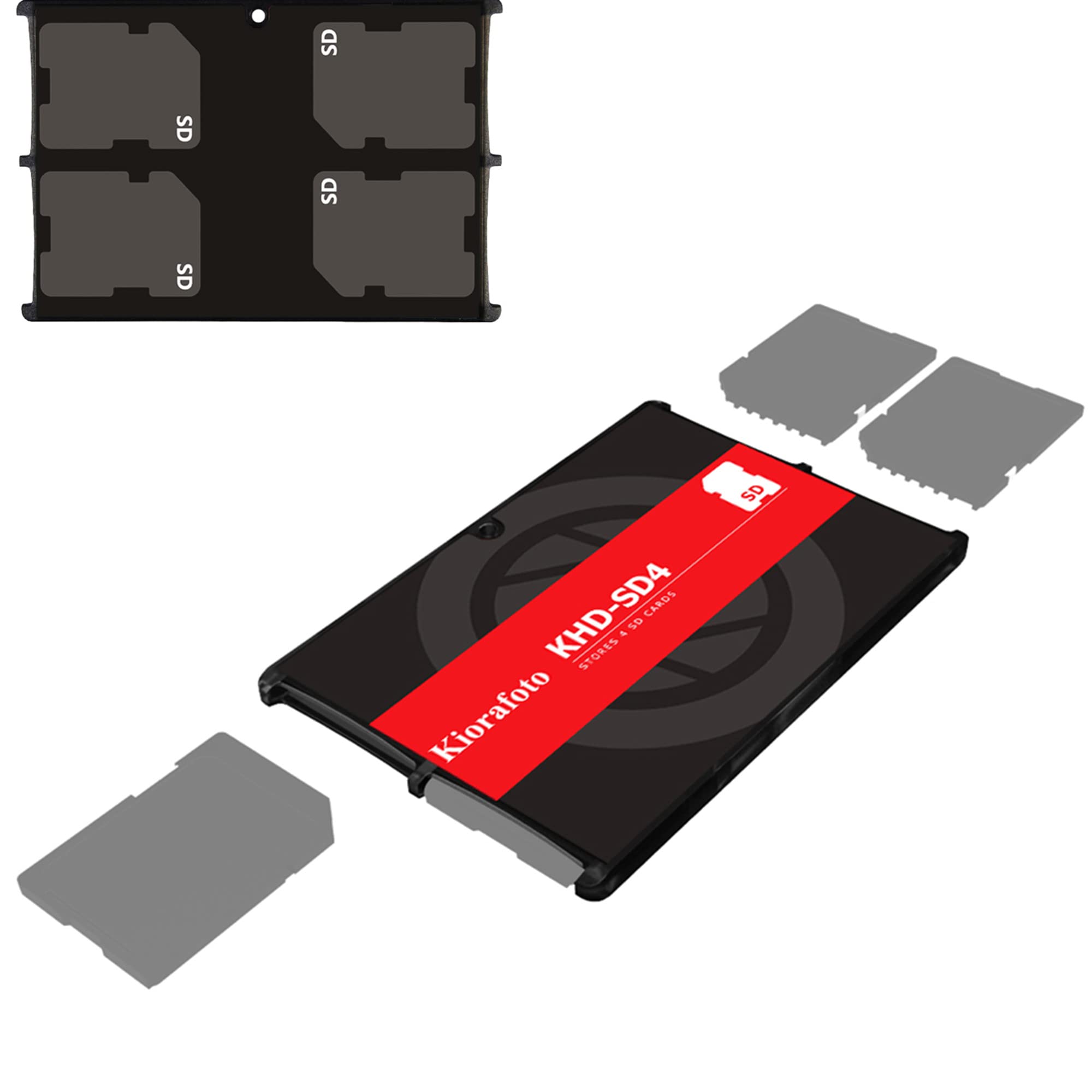 Kiorafoto 4スロット SD SDHC SDXC メモリーカードケース クレジットカードサイズ メモリーカード