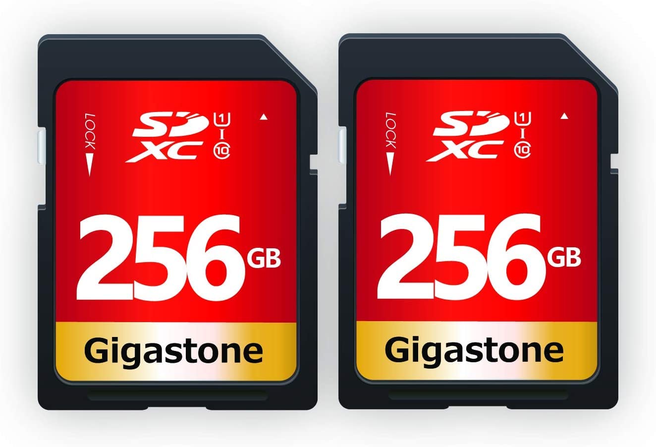 Gigastone SDカード 256GB 2枚セット UHS-I U1 Class 10 SDXC メモリーカード 高速 Full HD ビデオ デジタル